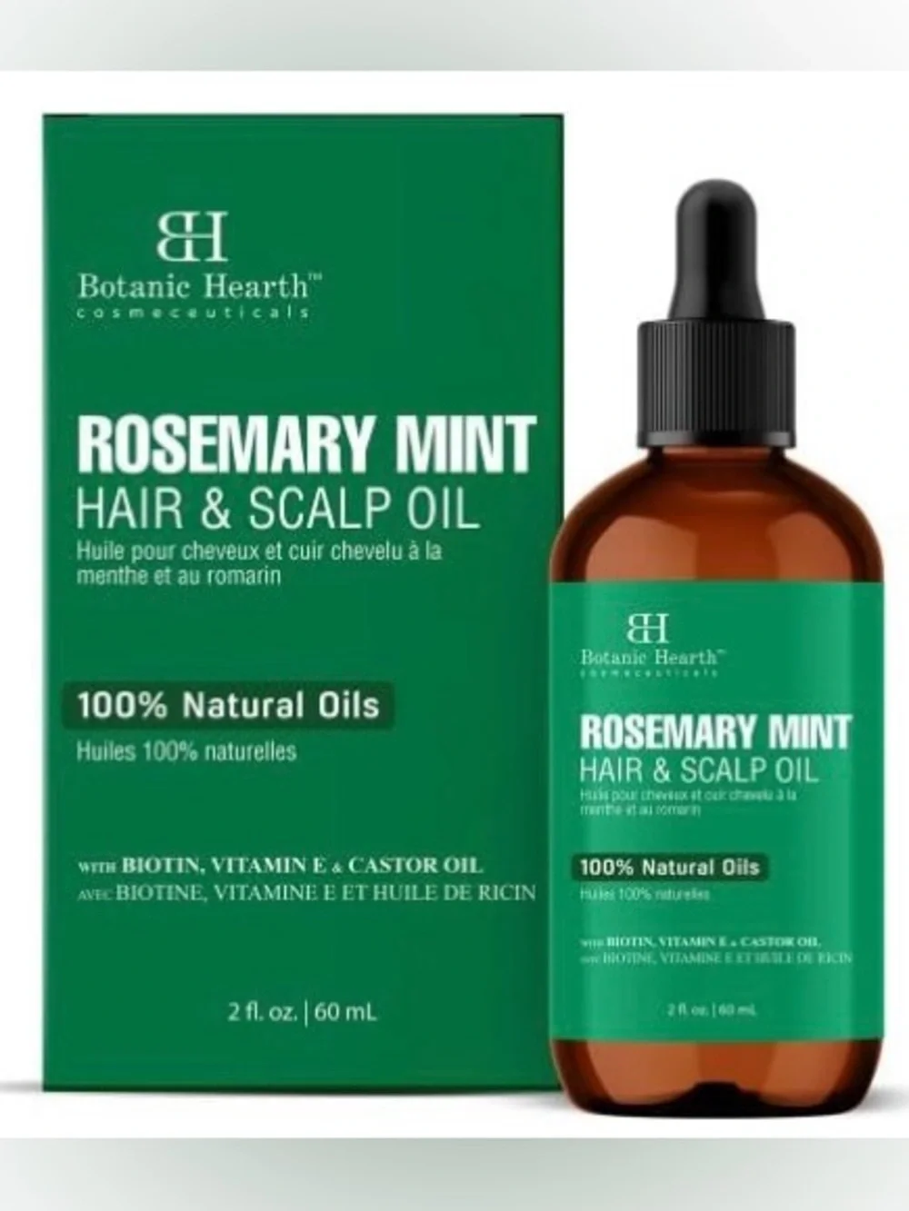 Botanic Hearth Rosemary Mint HAIR & SCALP OIL w/ Biotin & Vitamin E ~ New in Box